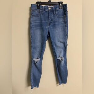 Madewell Jeans Women's Size 28 Blue High Rise 10” Roadtripper Distressed